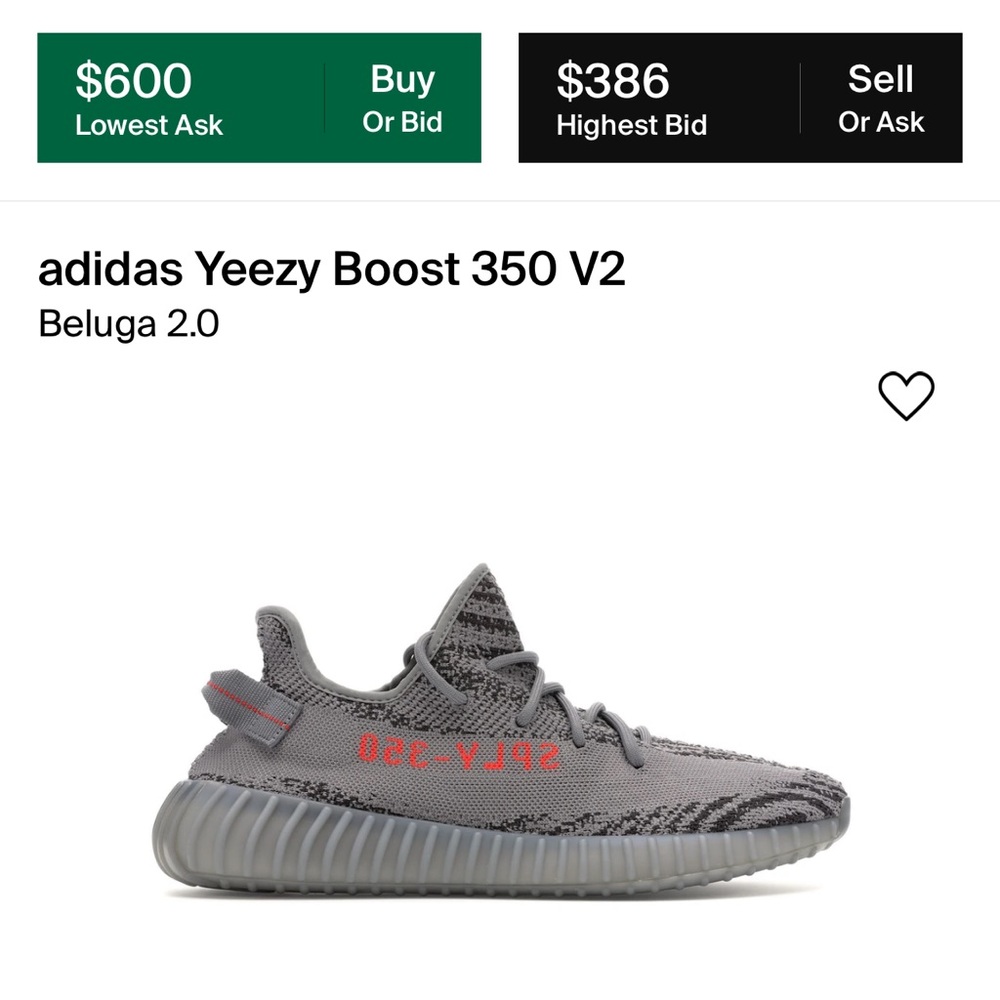 100% Authentic Adidas Yeezy Beluga V2 - 8.5